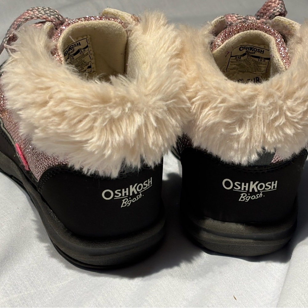 OshKosh B'gosh Pink and Black Cozy Boots